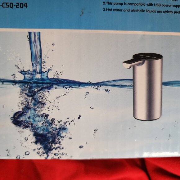 Silver Electric Auto Bottled Water 5V 4W Model OMY-CSQ-204 USB Rechargeable Pump - Picture 5 of 16